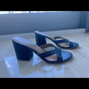 Free People Heels (2in) Blue - Lightly Worn